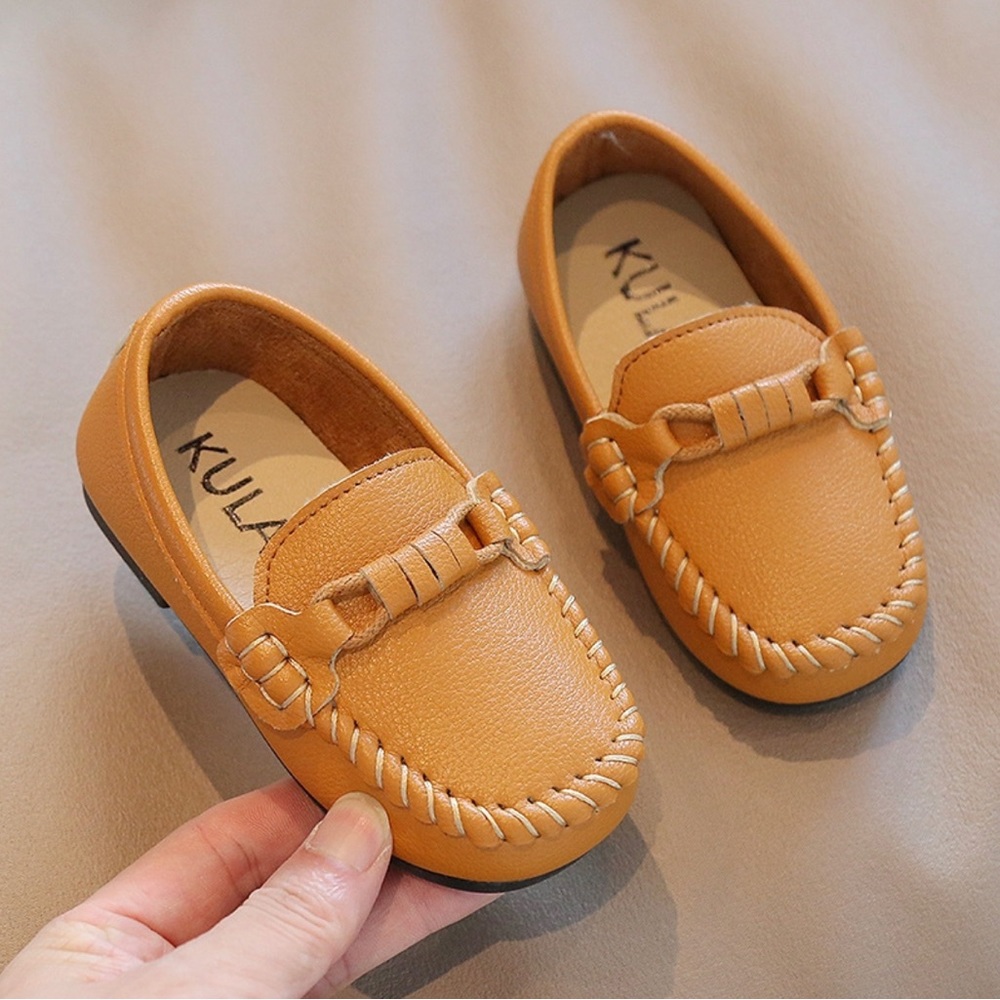 Tan color loafers for boys